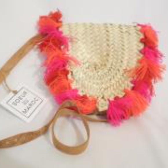 Soeur Du Maroc Tassel Straw Crossbody - Picture 7 of 8
